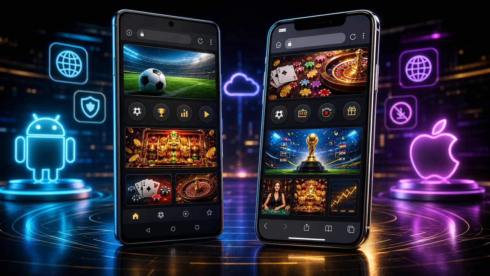 Experiência parimatch compatível com Android e iOS no navegador mobile